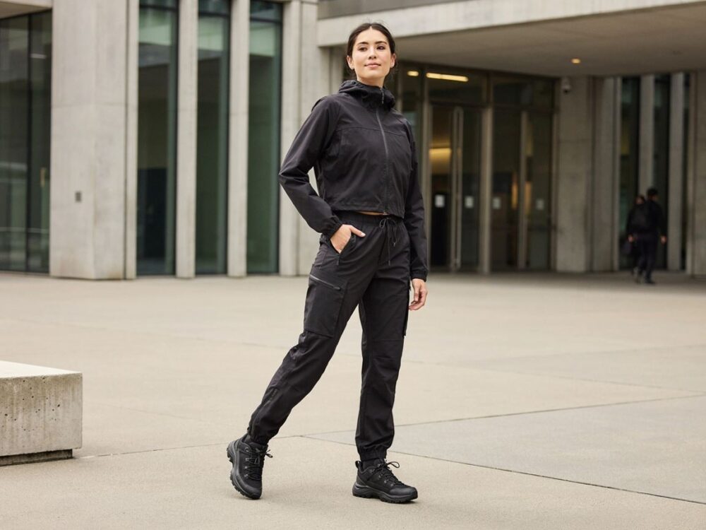 funkcjonalne spodnie techwear z kieszeniami