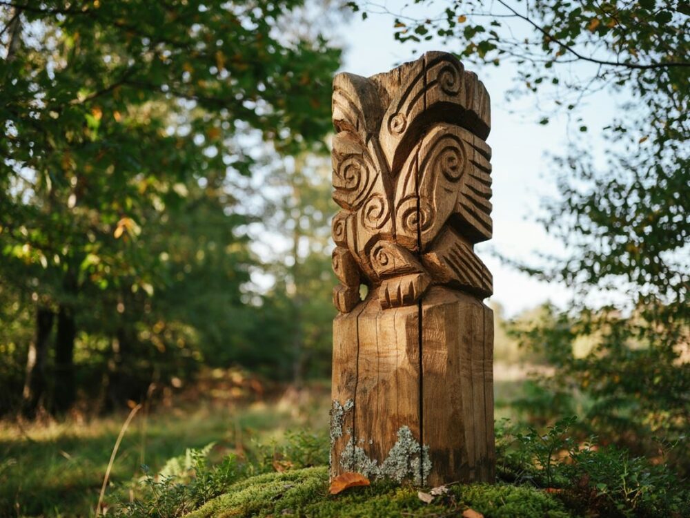 timberki na słupku czarne